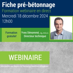 Webinaire – Fiche pré-bétonnage 2024